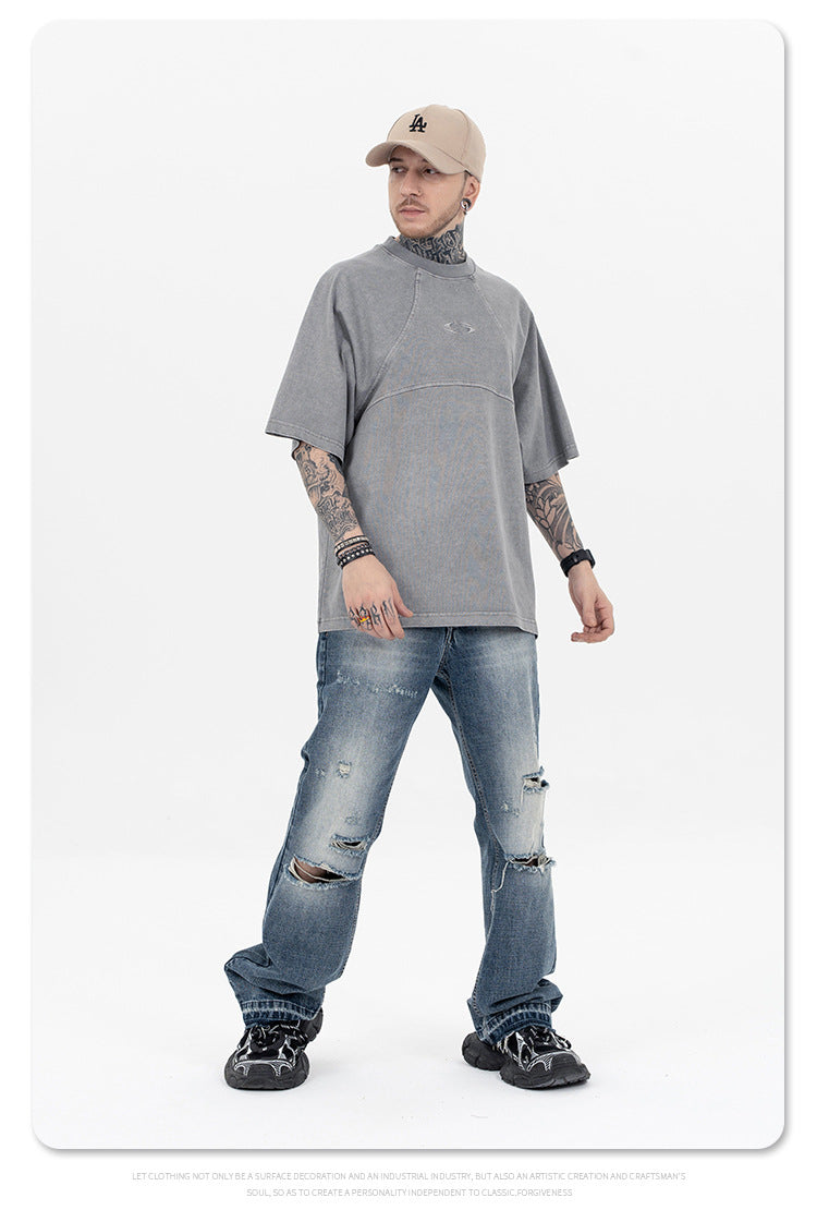 Sup Men's Clothing | Cropped Logo Embroidered T-shirt  F093