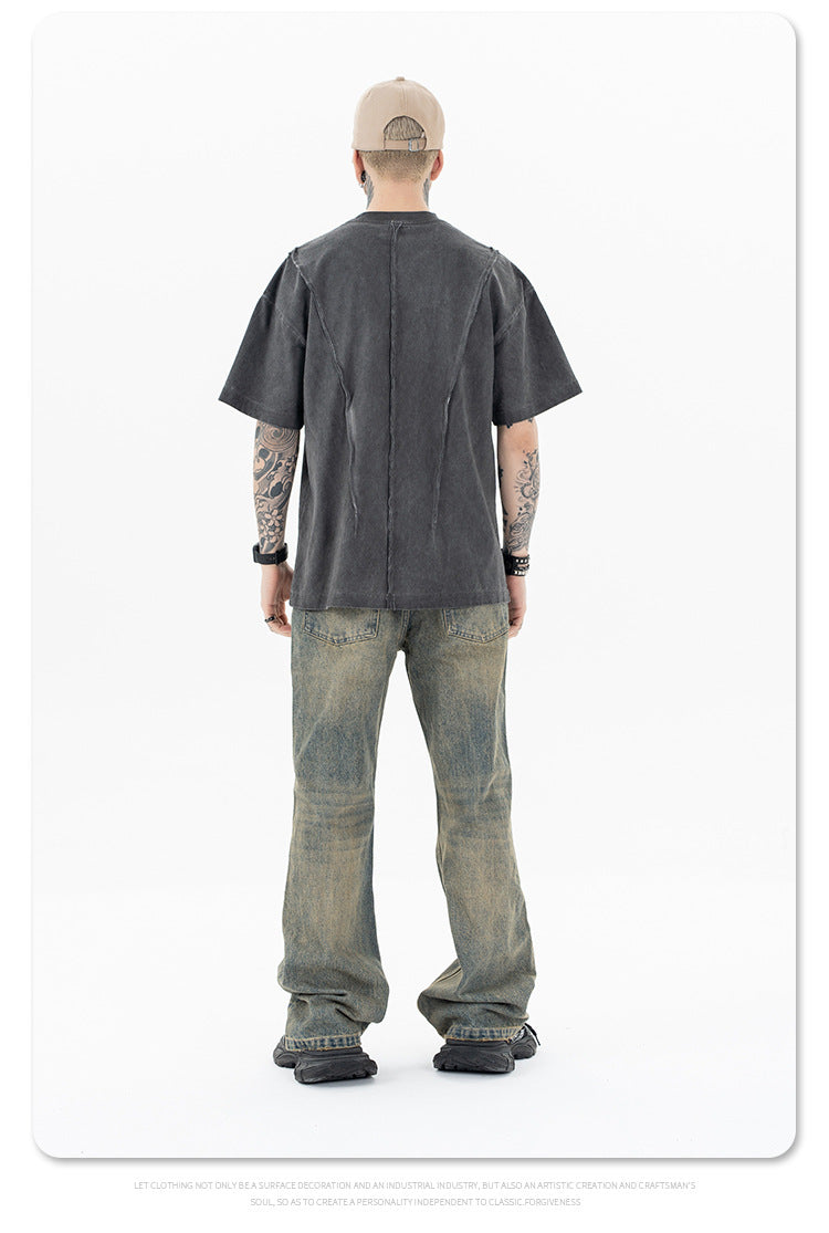 Men's soup | embroidered crew neck t-shirt f036