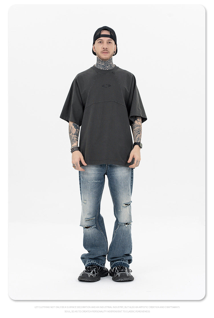 Sup Men's Clothing | Cropped Logo Embroidered T-shirt  F093