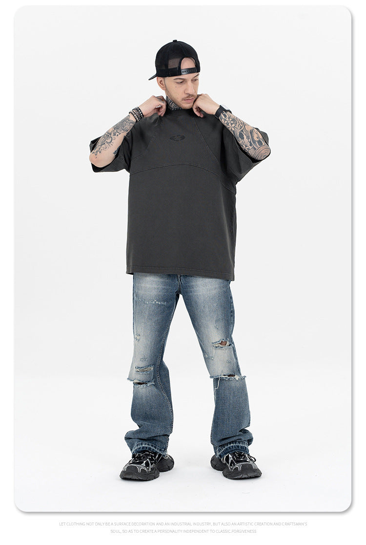Sup Men's Clothing | Cropped Logo Embroidered T-shirt  F093