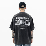 Bathory Blood Fire Death Graphic T-Shirt Back View Model