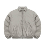 Flat lay of g9 harrington winter stand collar padded jacket.
