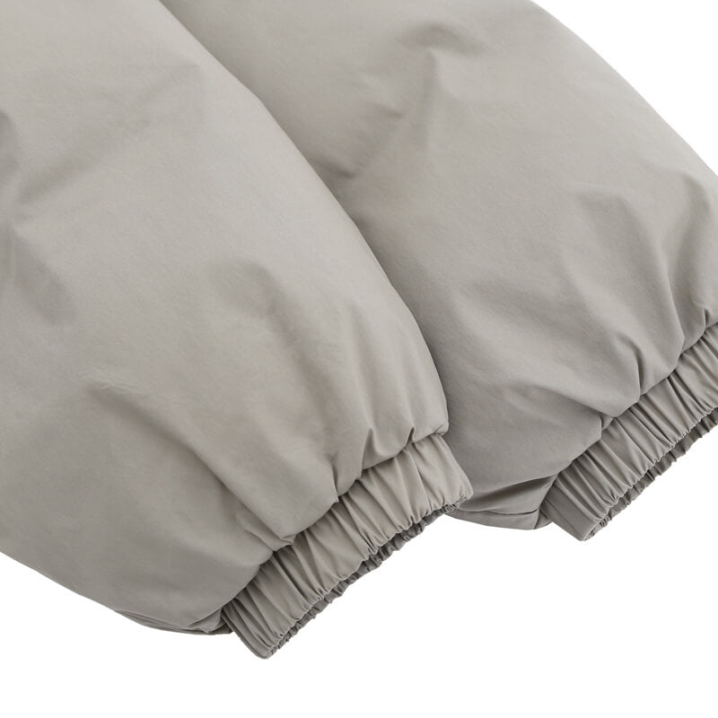 Sleeve detail of g9 harrington winter stand collar padded jacket.