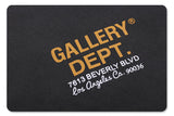 Front graphic detail of gallery dept gray car graphic t-shirt.