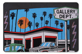 Back print detail of gallery dept gray car graphic t-shirt.