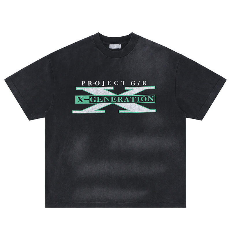 Generation X graphic T-shirt laid flat full display
