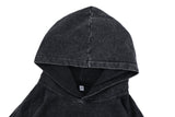 happy friday vintage wash graphic hoodie hood detail.