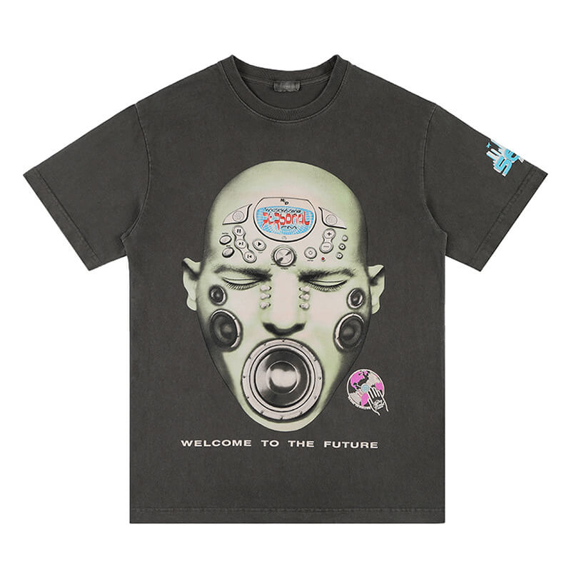 flat lay of Hip Hop Graphic T-Shirt