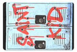 Close-up of shooting graphic design on hip-hop style t-shirt
