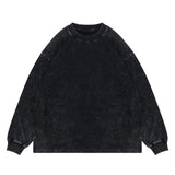Qlacw washed and distressed custom sweatshirt 6-colors L008