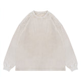 Qlacw washed and distressed custom sweatshirt 6-colors L008