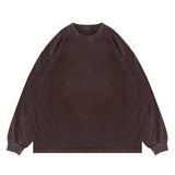 Qlacw washed and distressed custom sweatshirt 6-colors L008