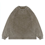 Qlacw washed and distressed custom sweatshirt 6-colors L008