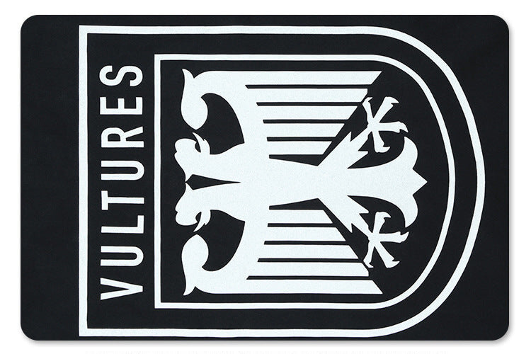 Back graphic detail of kanye west vultures graphic t-shirt.