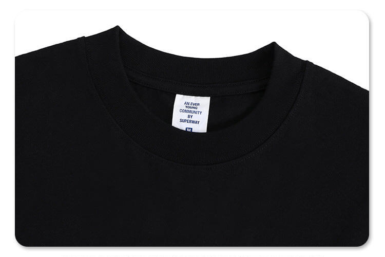 Neckline detail minimal art style 020 letter graphic t-shirt