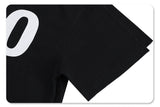 Sleeve detail minimal art style 020 letter graphic t-shirt