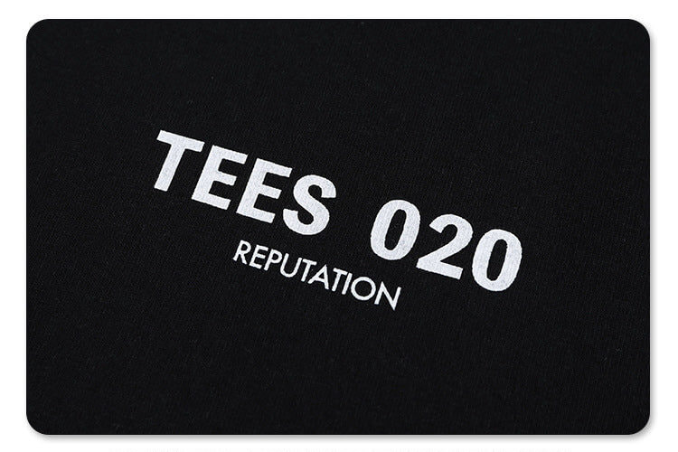 Graphic detail minimal art style 020 letter graphic t-shirt