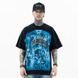 Model wearing front view of one more tee vintage street graffiti graphic t-shirt.