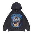 QLACW Logo Soft Vintage Wash Jesus Cross Graphic Hoodie - Flat Lay