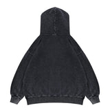 QLACW Logo Soft Vintage Wash Jesus Cross Graphic Hoodie - Flat Lay