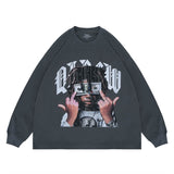 Flat lay of a 'QLACW' personalized logo soft pure cotton long sleeve T-shirt