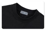Neckline detail of running club vintage graphic t-shirt.