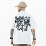Back view of "The Last Supper" Graphic Christian T-Shirt worn by a model