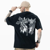 Back view of "The Last Supper" Graphic Christian T-Shirt worn by a model