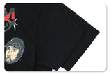 Vintage comic style graphic T-shirt close-up sleeve detail