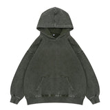 Vintage Washed Custom Graphic Solid Color Hoodie
