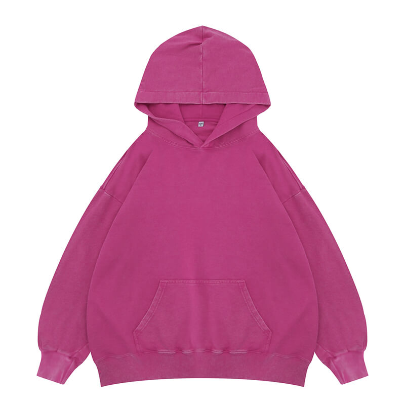 Vintage Washed Custom Graphic Solid Color Hoodie