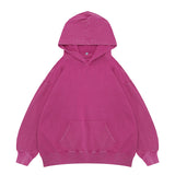 Vintage Washed Custom Graphic Solid Color Hoodie