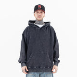 Vintage Washed Custom Graphic Solid Color Hoodie