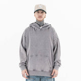 Vintage Washed Custom Graphic Solid Color Hoodie