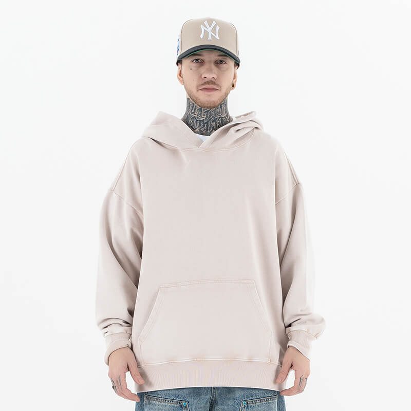 Vintage Washed Custom Graphic Solid Color Hoodie