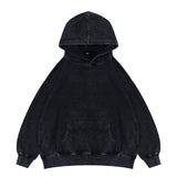 Vintage Washed Custom Graphic Solid Color Hoodie