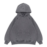 Vintage Washed Custom Graphic Solid Color Hoodie