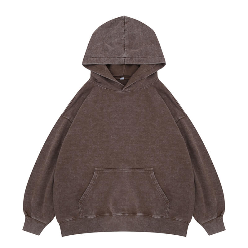 Vintage Washed Custom Graphic Solid Color Hoodie