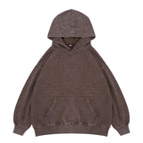 Vintage Washed Custom Graphic Solid Color Hoodie