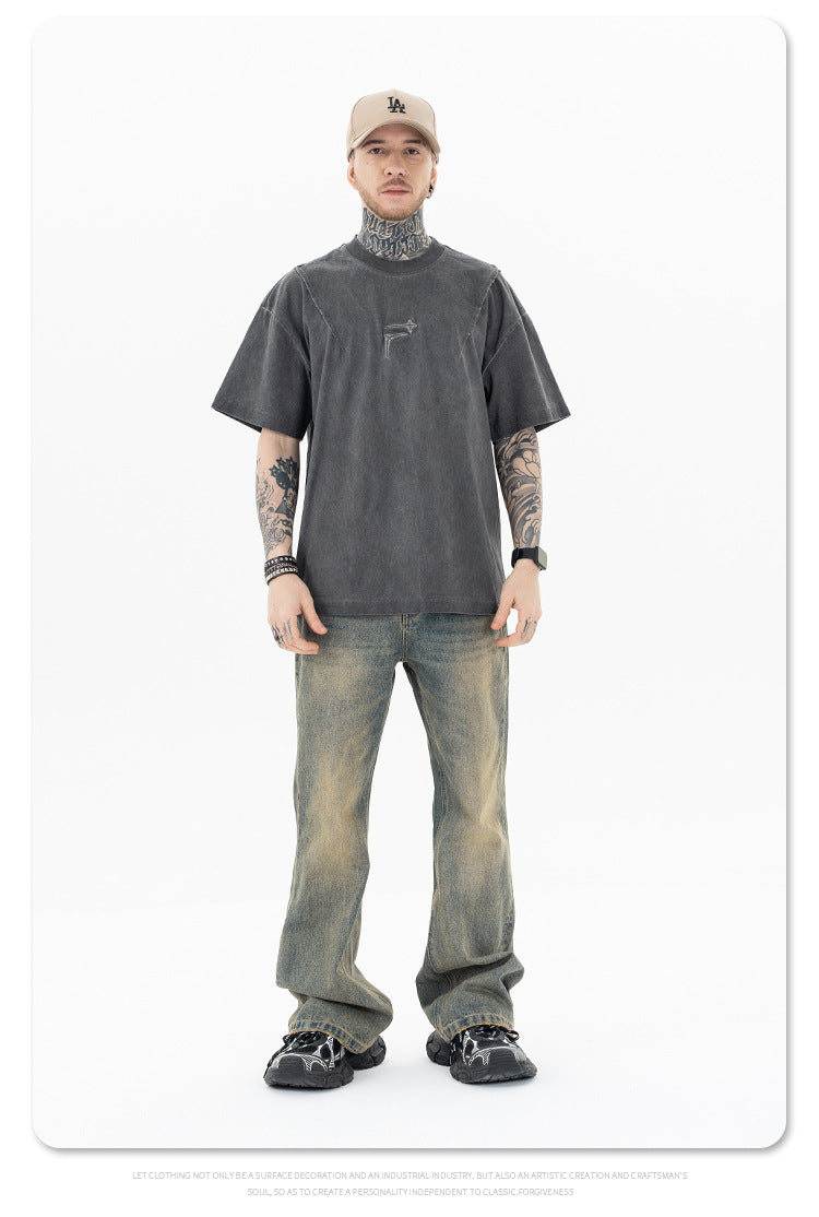 Men's soup | embroidered crew neck t-shirt f036