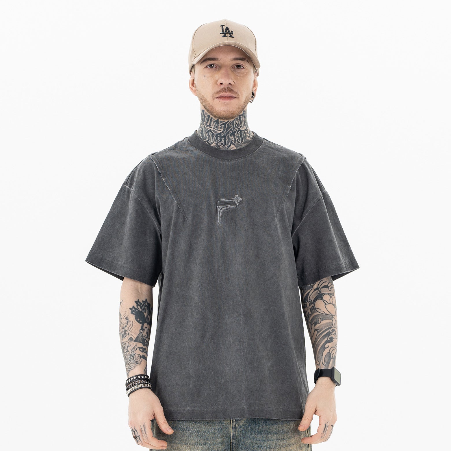 Men's soup | embroidered crew neck t-shirt f036