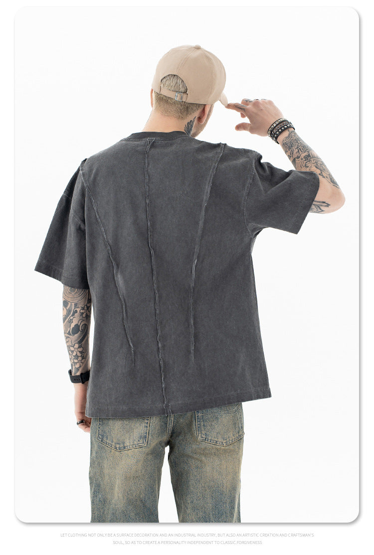 Men's soup | embroidered crew neck t-shirt f036