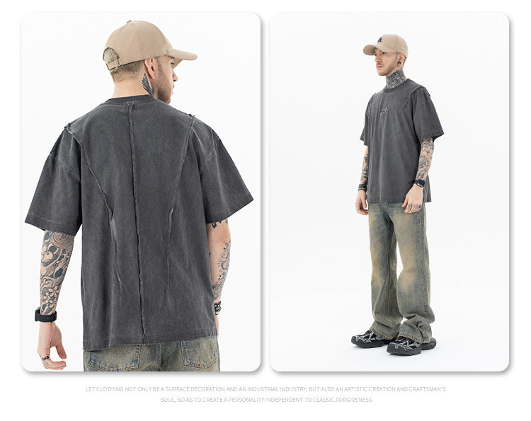 Men's soup | embroidered crew neck t-shirt f036